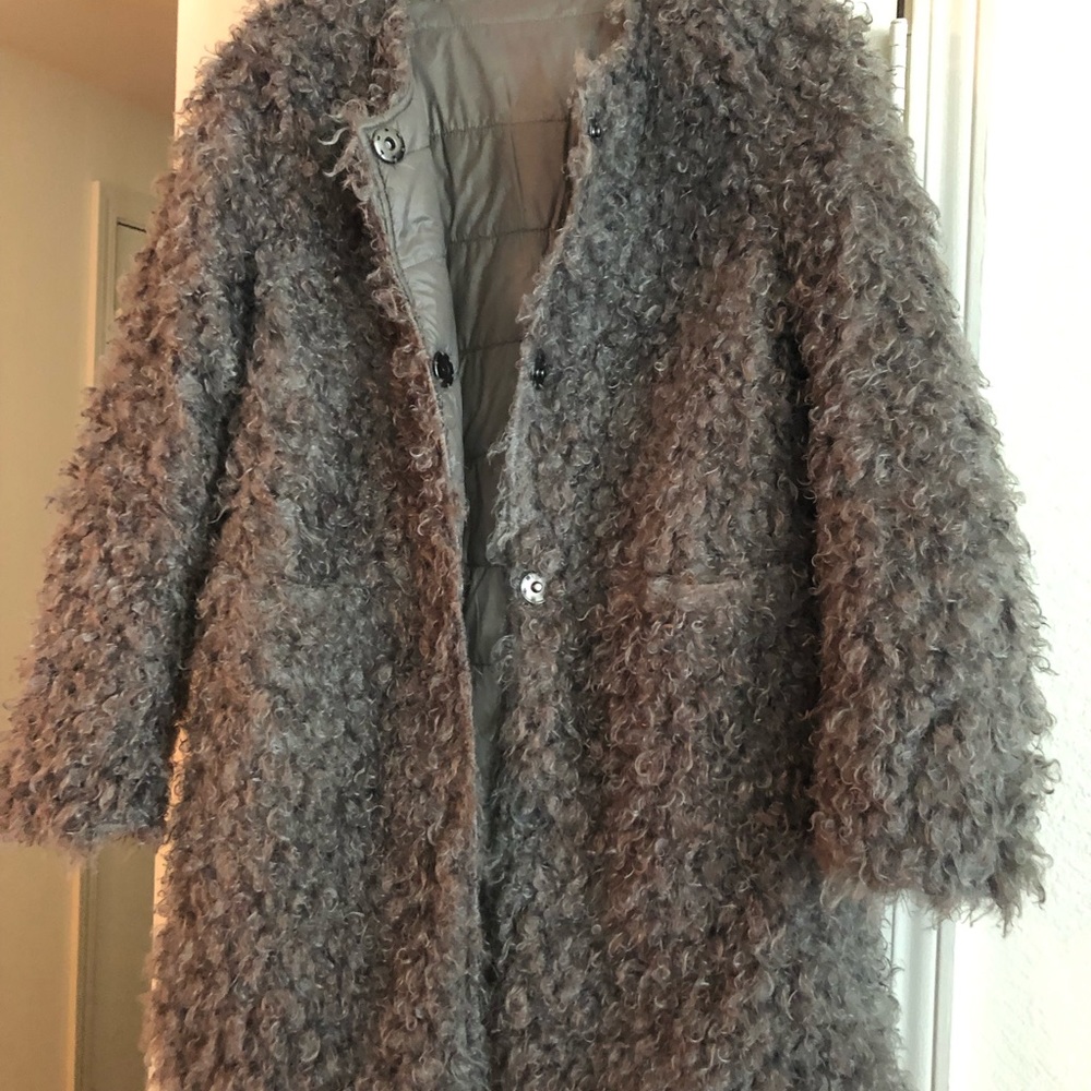 Ann Taylor faux fur reversible all weather coat